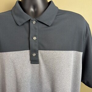 Bollé Gray Color block Performance Tennis Polo Rugby Golf  Men's XL Stretch